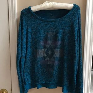 American Eagle Soft & Sexy Tribal Print L/S Top